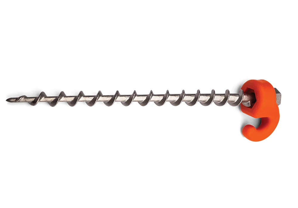 ground dog screw in peg with hook collar
