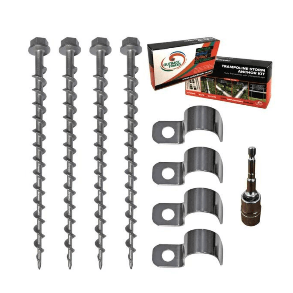 Trampoline Storm Anchor Kit Outback Tracks NZ